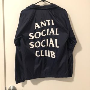 Anti Social Social Club Navy 405 Coach Jacket